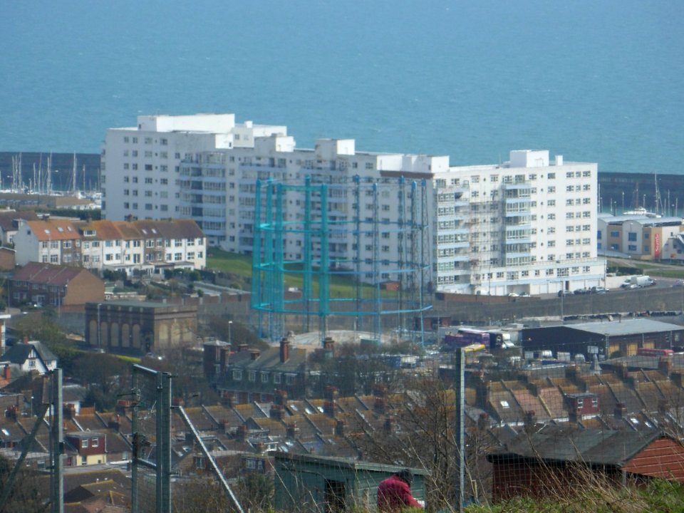 Marine Gate, Marine Drive, Black Rock, Brighton (Seen from Whitehawk Hill - Close-up) (April 2013)
