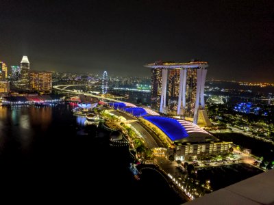 Marina Bay Sands seen from level 33 of MBFC Tower 1 photo