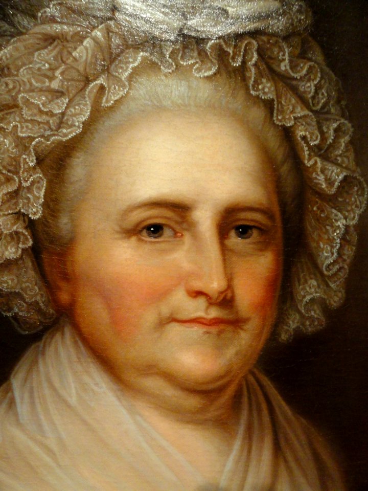 Martha Washington by Rembrandt Peale (detail), probably 1853, after Charles Wilson Peale - DSC03171