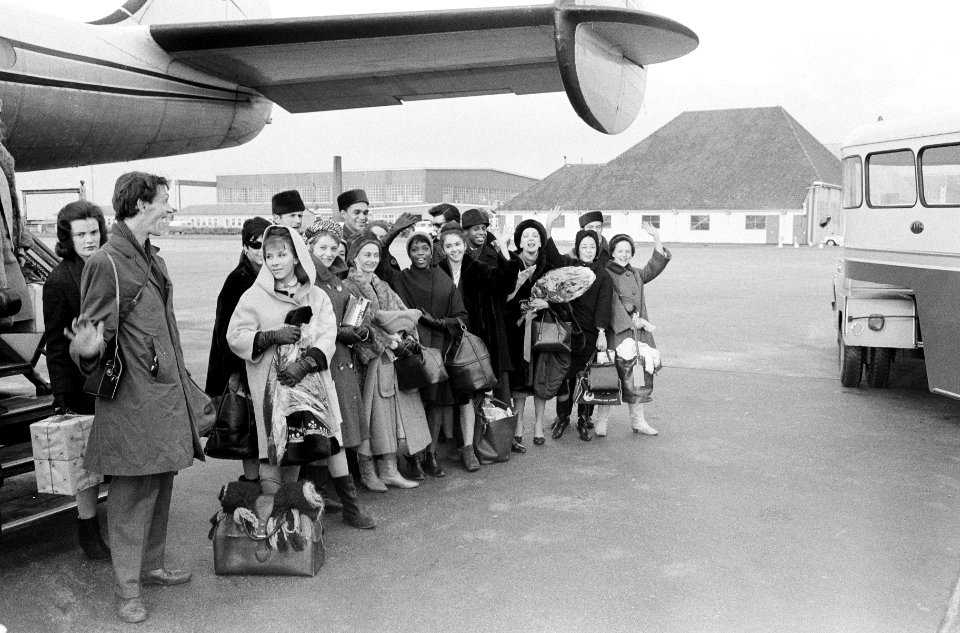 Martha Graham uit Finland met haar dansgroep in Nederland het gezelschap, Bestanddeelnr 914-6030