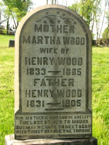 Martha Wood tombstone, 2015-05-08, Allegheny Cemetery, 01