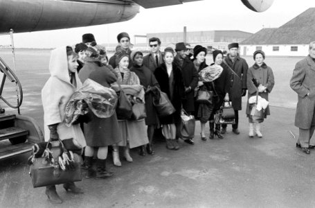 Martha Graham uit Finland met haar dansgroep in Nederland het gezelschap, Bestanddeelnr 914-6028