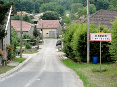 Marson-sur-Barboure (Meuse) city limit sign