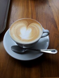Coffee latté heart photo