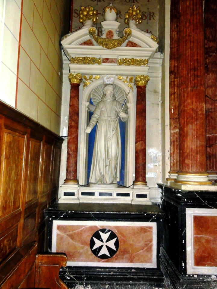 Marolles-les-Braults (Sarthe) église, statue saint François d'Assise