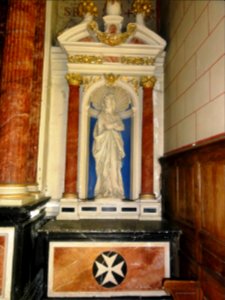 Marolles-les-Braults (Sarthe) église, statue saint Jean l'Evangéliste