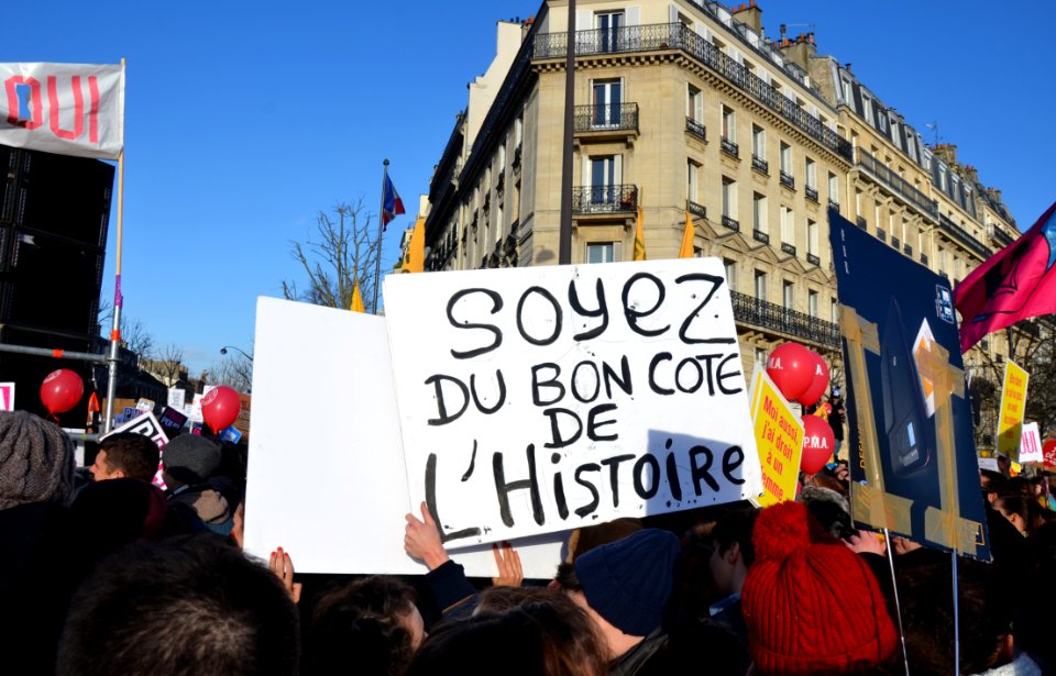 Marriage equality demonstration Paris 2013 01 27 13