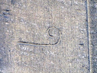 Marque de tâcheron sur la collégiale de Neuchâtel