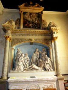 Marolles-les-Braults (Sarthe) église, La mise au tombeau du Christ dans sa chapelle