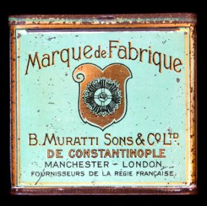 Marque de Fabrique sigarettes tin, front