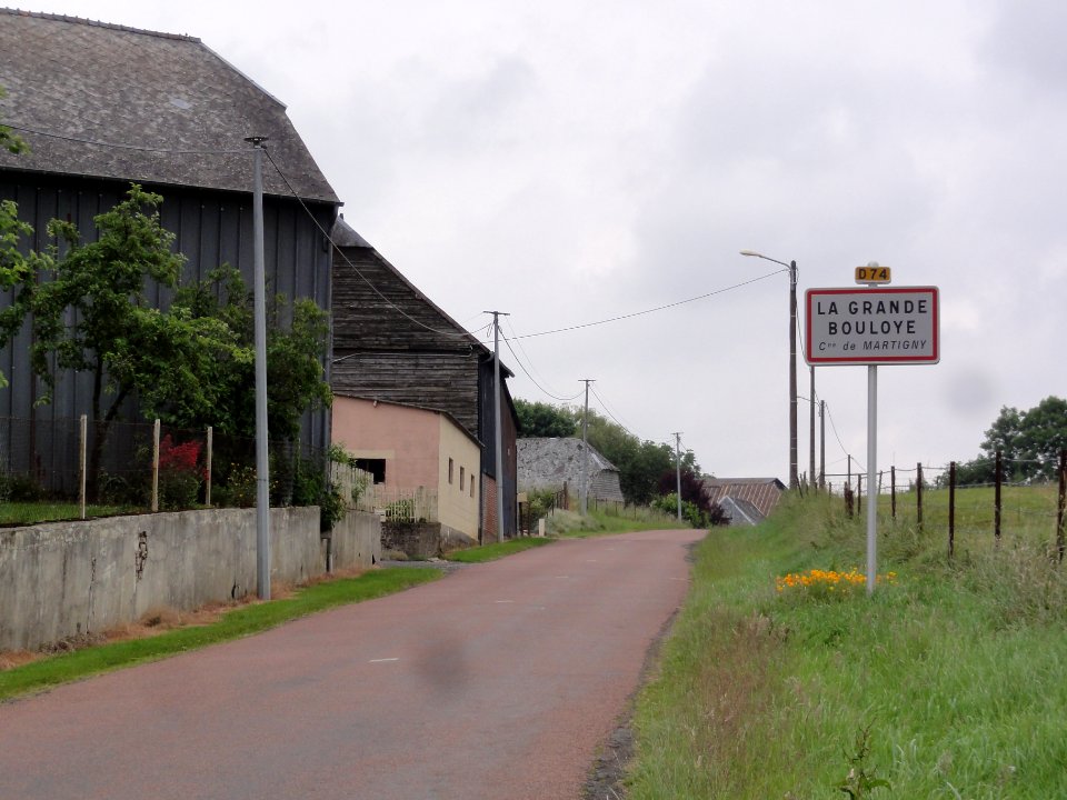 Martigny (Aisne) city limit sign La Grande Bouloye