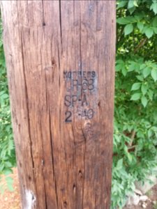 Marking - Utility pole - Arlington, MA - 20200627 095241