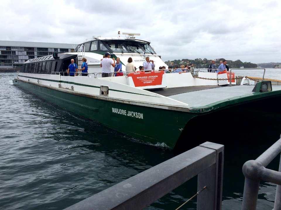 Marjorie Jackson Pulling into Darling Harbour