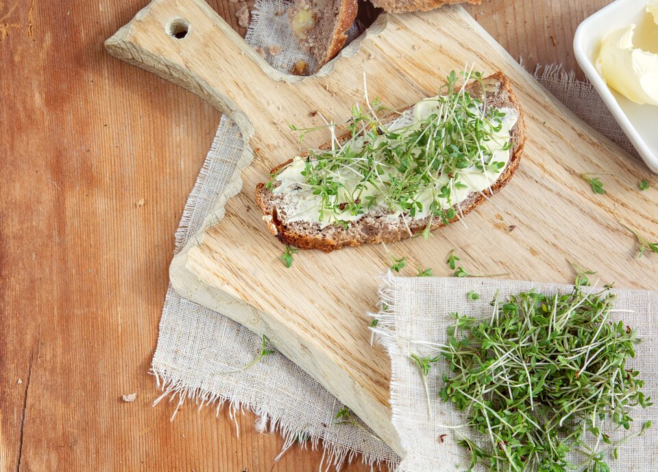 Bread bread and butter cress bread photo