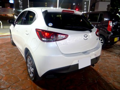 Mazda DEMIO 13S (DJ) at night rear