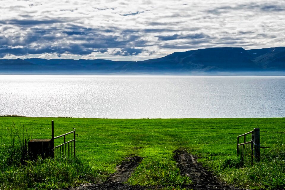 Water mountains sky photo