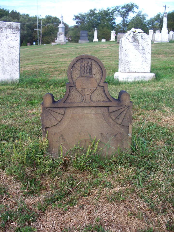 McClean (Alexander) footstoone, Robinson Run Cemetery, 2015-09-27, 01