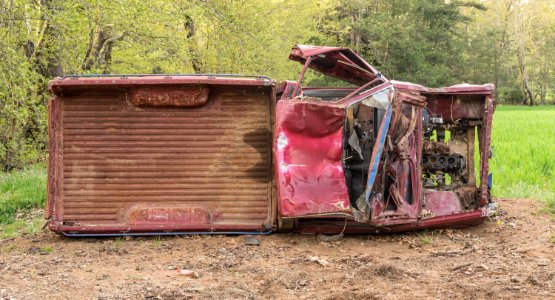 Mazda-based Ford courier, wreck, Drymona Evia Greece photo
