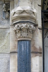 McCutcheon mausoleum, capital, Union Dale Cemetery, 2020-10-24
