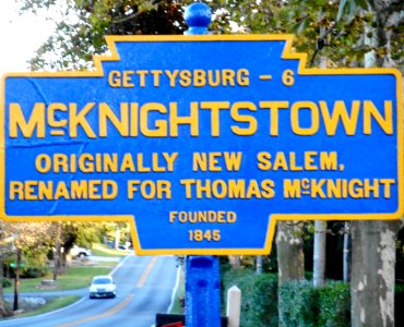McKnightstown PA Keystone Marker