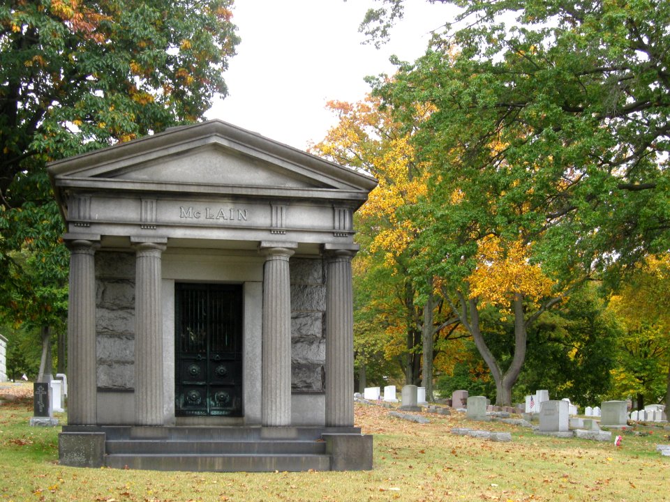 McLain mausoleum, Union Dale Cemetery, 2020-10-24, 01