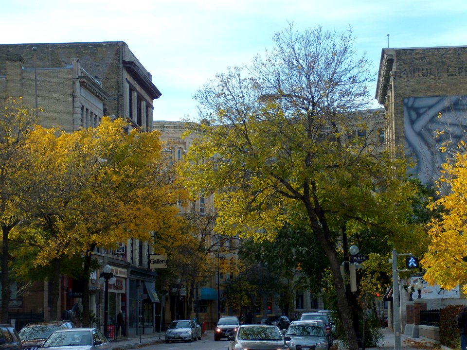 McDermot Ave in the Exchange District of Winnipeg Manitoba