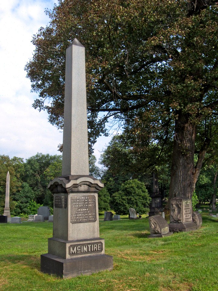 McIntire Obelisk, Chartiers Cemetery, 2015-07-26, 01