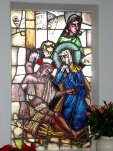 Megen, fenêtre dans la chapelle de Notre-dame des douleurs