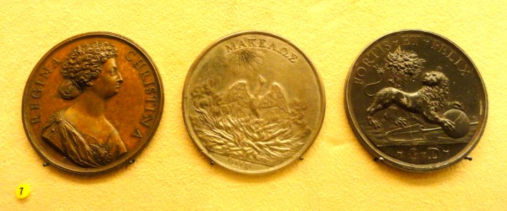 Medals issued by Christina in Rome, 1655-1689, Sweden, by G.F. Travani, M. Soldani, and or G.B. Guglielmada - National Museum of Finland - DSC04079