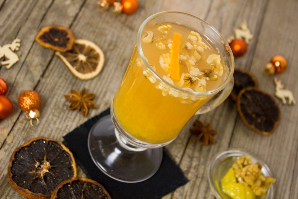 Orange juice drink hot drink