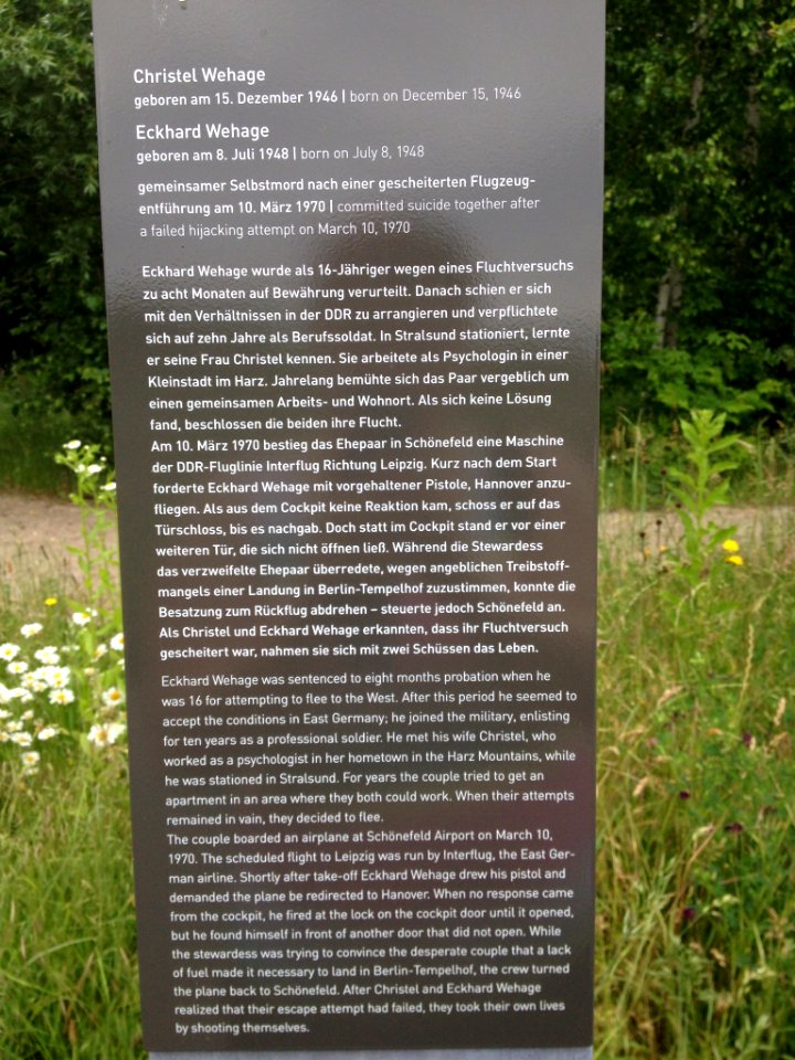 Maueropfer-Gedenkstele Wehage Schmidt 3
