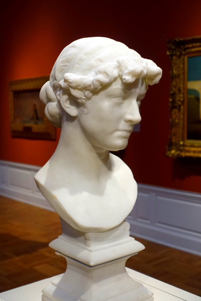 Maude Morgan by Olin Levi Warner, 1880, marble - Portland Art Museum - Portland, Oregon - DSC08763