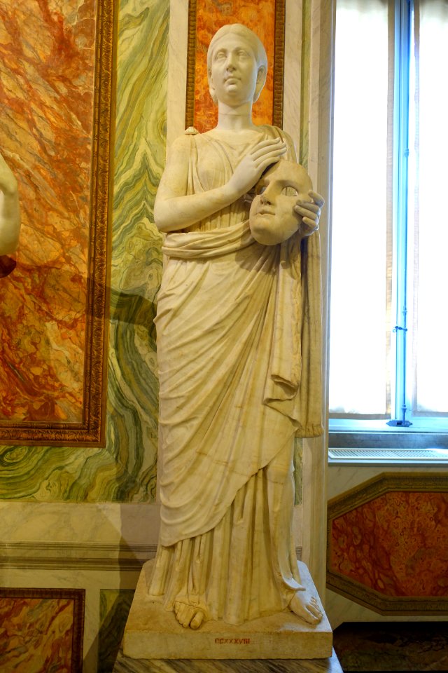 Matron with restored mask, Roman, 3rd century AD, marble - Galleria Borghese - Rome, Italy - DSC04877
