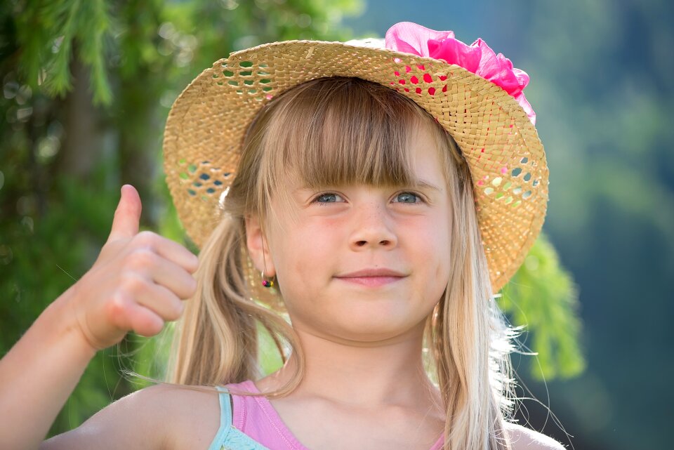 Blond long hair hat