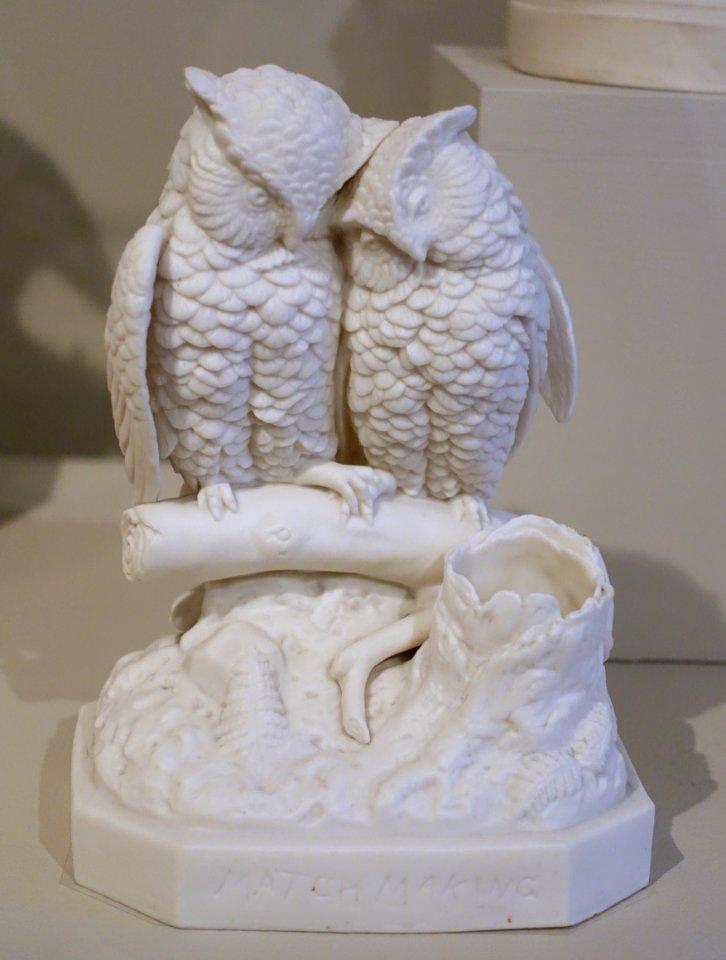 Matchmaking, Daniel Chester French, made in England, 1871, Parian porcelain - Concord Museum - Concord, MA - DSC05724