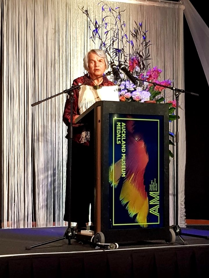 Matekino Lawless at Auckland Museum Medal Ceremony 2019