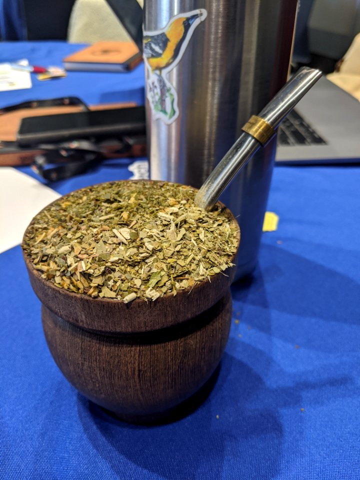 Mate with straw and thermos