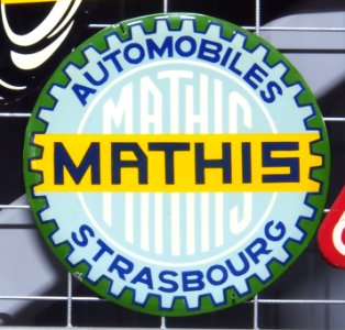 Mathis Automobiles strasbourg, enamel advertising sign