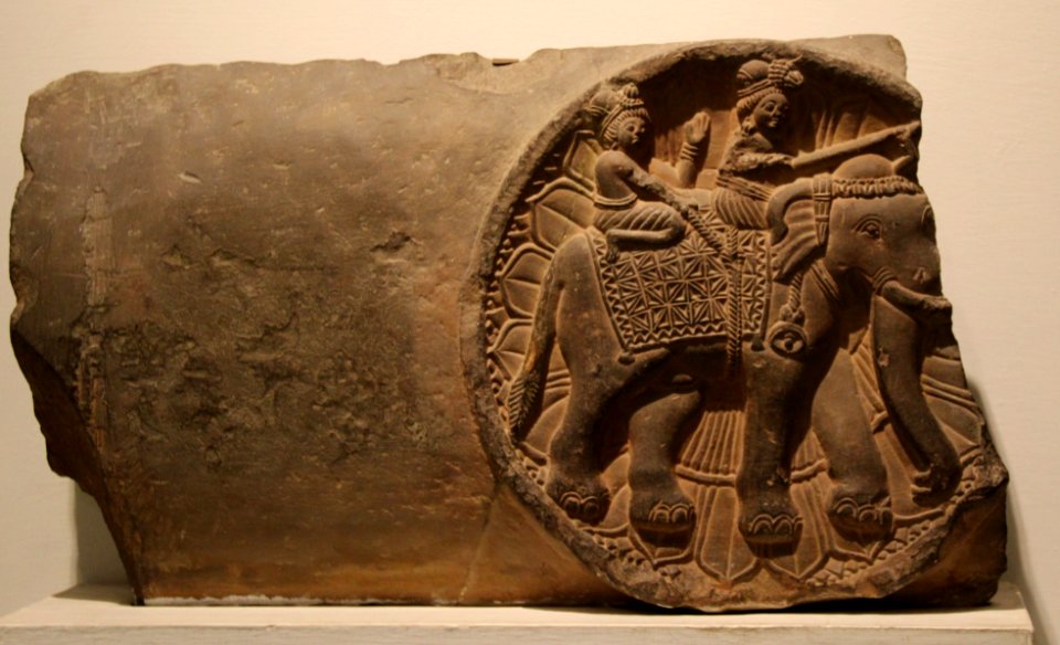Mathura elephant and riders 2nd century BCE