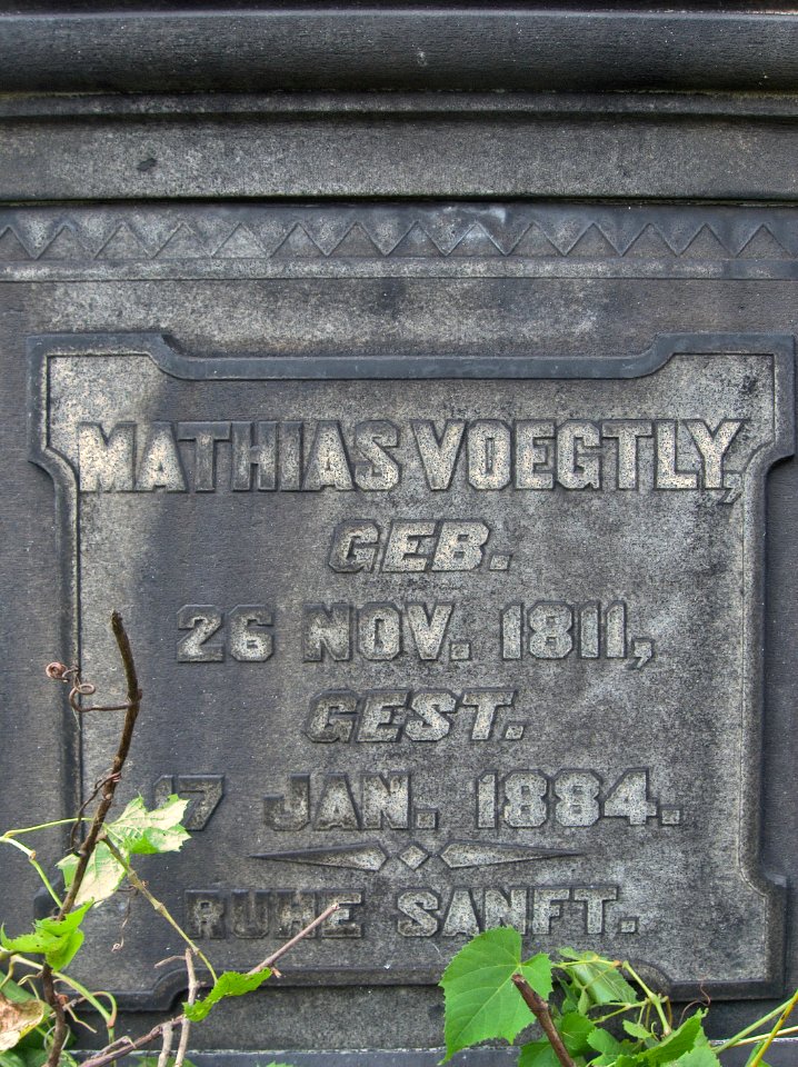 Mathias Voegtly Monument, Voegtly Cemetery, 2015-08-09. 01