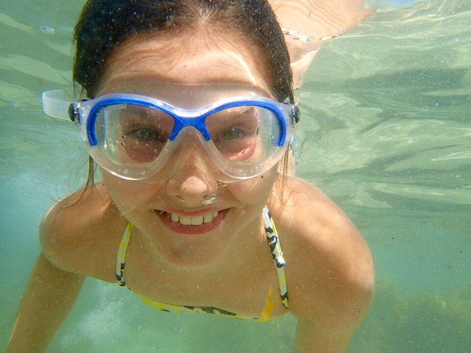 Swimming young summer