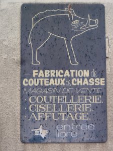 Maubert-Fontaine (Ardennes) Coutellerie plaque