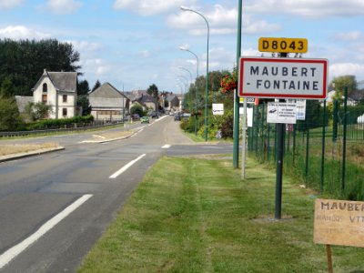 Maubert-Fontaine (Ardennes) city limit sign