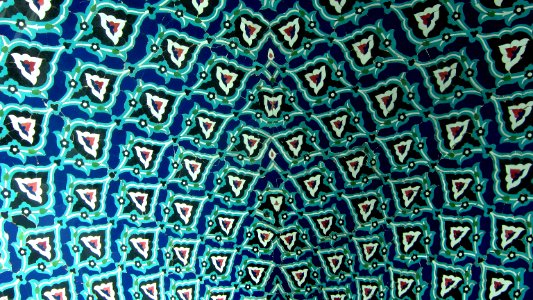Mausoleum of Kamal al-Molk - Morning - tile - Nishapur 02