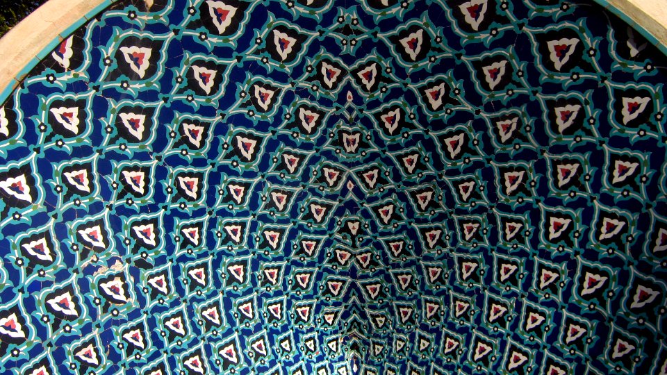 Mausoleum of Kamal al-Molk - Morning - tile - Nishapur 01