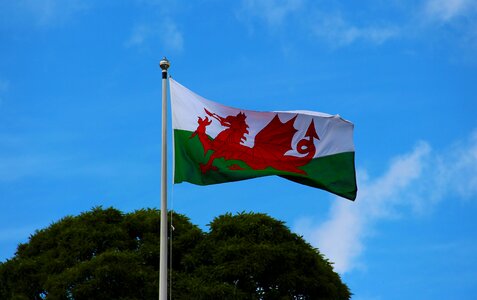 Wales flag banner
