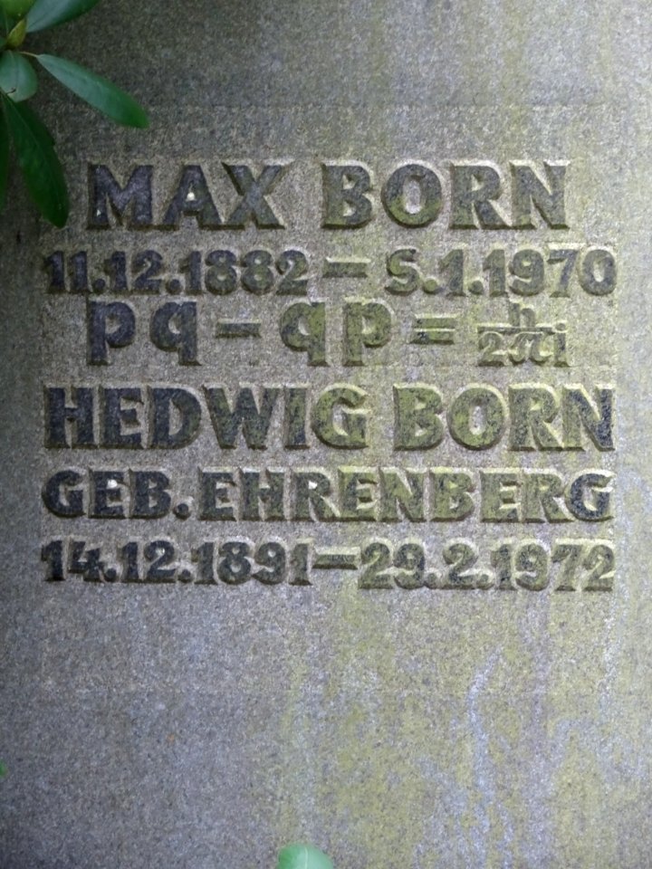 Max Hedwig Born Grab Detail Göttingen 2