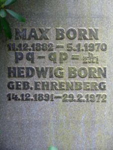 Max Hedwig Born Grab Detail Göttingen 2