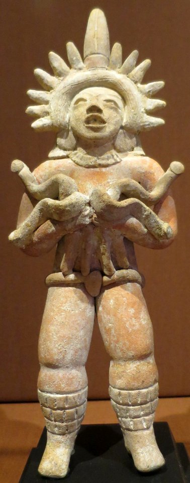 Maya standing male figure, Jaina, c. 500-950 C.E., long-term loan to the Dayton Art Institute