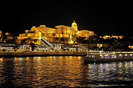 Danube night bank photo